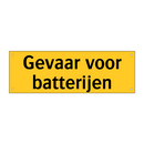 Gevaar voor batterijen