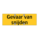 Gevaar van snijden