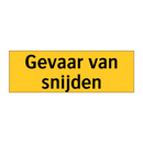 Gevaar van snijden