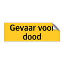 Gevaar voor dood