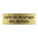 Salle de recyclage des déchets