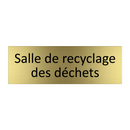 Salle de recyclage des déchets