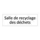 Salle de recyclage des déchets