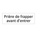 Prière de frapper avant d'entrer