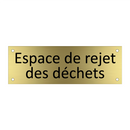 Espace de rejet des déchets