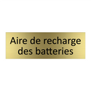 Aire de recharge des batteries