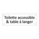 Toilette accessible & table à langer