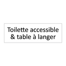 Toilette accessible & table à langer