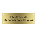 Interdiction de stationner pour les vélos