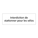 Interdiction de stationner pour les vélos