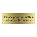 Espace pour poussettes et fauteuils roulants