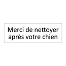Merci de nettoyer après votre chien