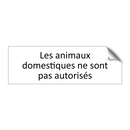 Les animaux domestiques ne sont pas autorisés