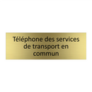 Téléphone des services de transport en commun