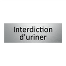 Interdiction d'uriner