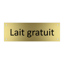 Lait gratuit