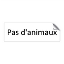 Pas d'animaux