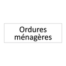 Ordures ménagères
