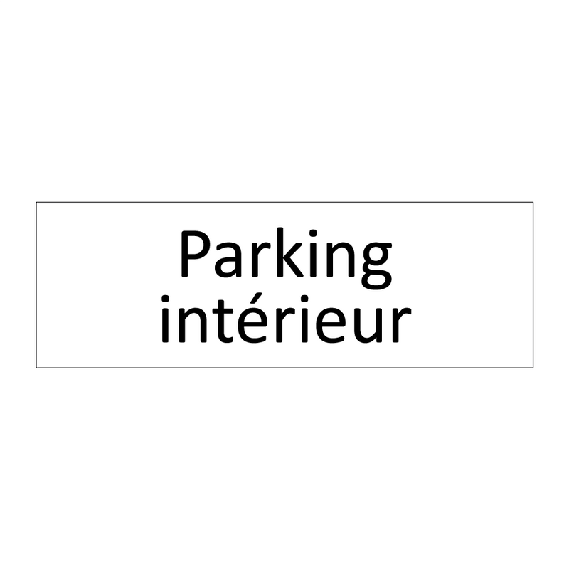 Parking intérieur