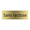 Sans lactose