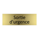 Sortie d'urgence