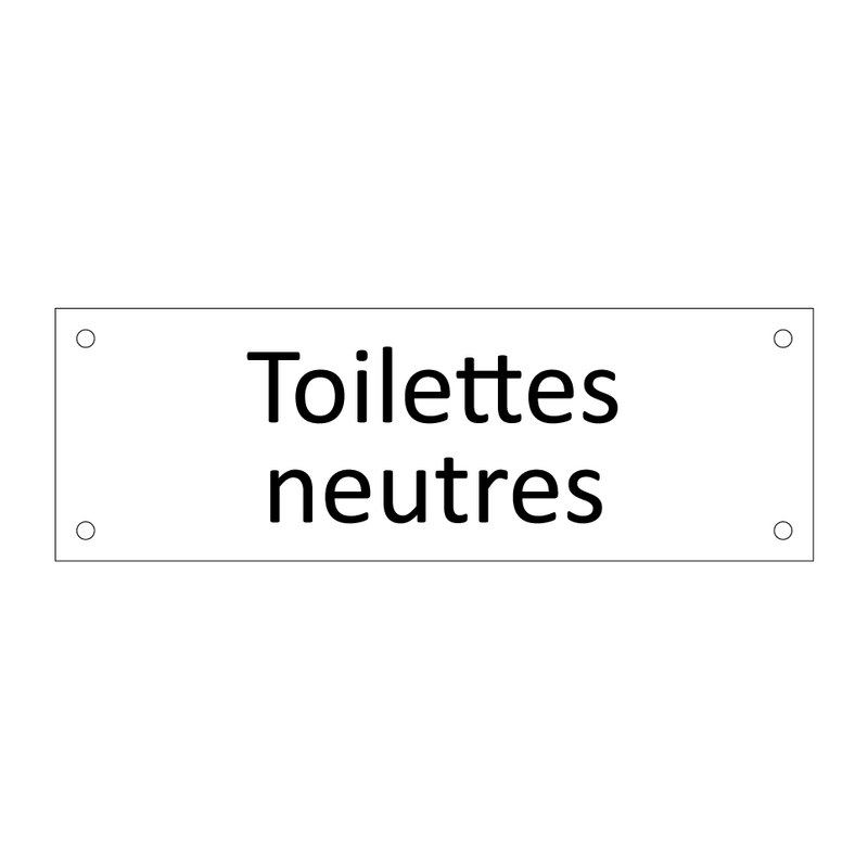 Toilettes neutres