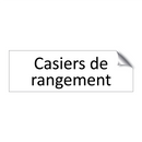 Casiers de rangement
