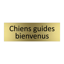 Chiens guides bienvenus