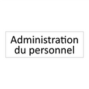 Administration du personnel