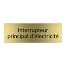 Interrupteur principal d'électricité