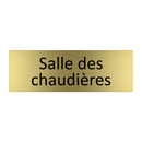 Salle des chaudières