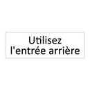 Utilisez l'entrée arrière