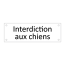 Interdiction aux chiens
