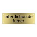 Interdiction de fumer