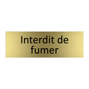 Interdit de fumer