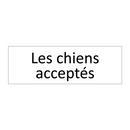 Les chiens acceptés