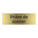 Prière de sonner