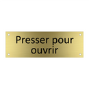 Presser pour ouvrir