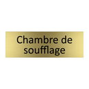 Chambre de soufflage