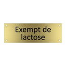 Exempt de lactose