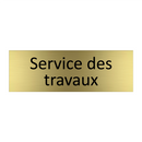 Service des travaux