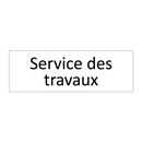 Service des travaux