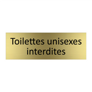 Toilettes unisexes interdites