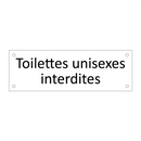 Toilettes unisexes interdites