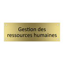 Gestion des ressources humaines