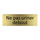 Ne pas uriner debout
