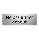Ne pas uriner debout