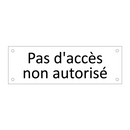 Pas d'accès non autorisé