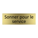 Sonner pour le service