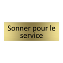 Sonner pour le service